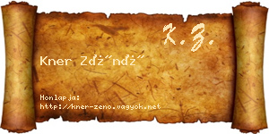 Kner Zénó névjegykártya